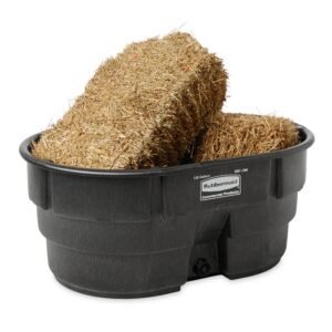 Rubbermaid Commercial Products Stock Tank, 150-Gallons, Structural Foam, Heavy Duty Container, for Livestock/Animal/Cattle Feed & Water, Outdoor Homemade Pool/Hot Tub/Bathtub, &...