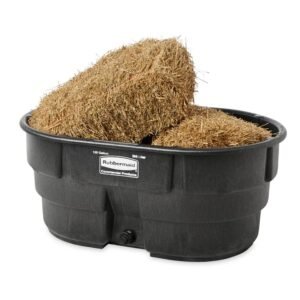 Rubbermaid Commercial Products Stock Tank, 150-Gallons, Structural Foam, Heavy Duty Container, for Livestock/Animal/Cattle Feed & Water, Outdoor Homemade Pool/Hot Tub/Bathtub, &...