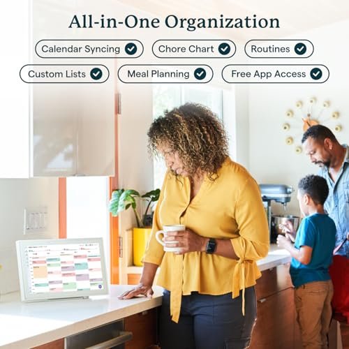 Skylight Calendar: 15-inch Wall Planner Digital Calendar & Chore Chart, Smart Touchscreen Interactive Display for Family Schedules – Wall Mount Included, Great for Organizing...