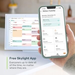 Skylight Calendar: 15-inch Wall Planner Digital Calendar & Chore Chart, Smart Touchscreen Interactive Display for Family Schedules – Wall Mount Included, Great for Organizing...