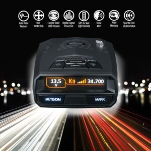 UNIDEN R4 Extreme Long-Range Laser/Radar Detector, Record Shattering Performance, Built-in GPS w/AUTO Mute Memory, Voice Alerts, Red Light & Speed Camera Alerts, Multi-Color...