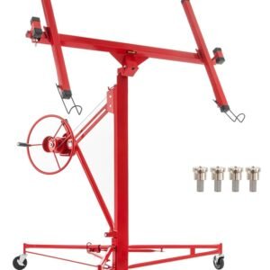 VEVOR Drywall Lift, 16ft Drywall Panel Hoist, Drywall Rolling Lifter of 150lb Load Capacity Lifting Tool, Steel Material with Telescopic Arm & 3 Lockable Wheels, 48 x 192 Inch...