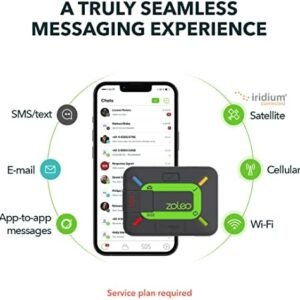 ZOLEO Satellite Communicator – Two-Way Global SMS Text Messenger & Email, Emergency SOS Alerting, Check-in & GPS Location – Android iOS Smartphone Accessory