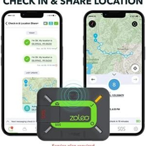 ZOLEO Satellite Communicator – Two-Way Global SMS Text Messenger & Email, Emergency SOS Alerting, Check-in & GPS Location – Android iOS Smartphone Accessory